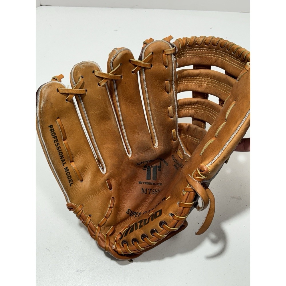 Mizuno MT580 RHT Baseball Fielders Glove Brown Professional Model LHT